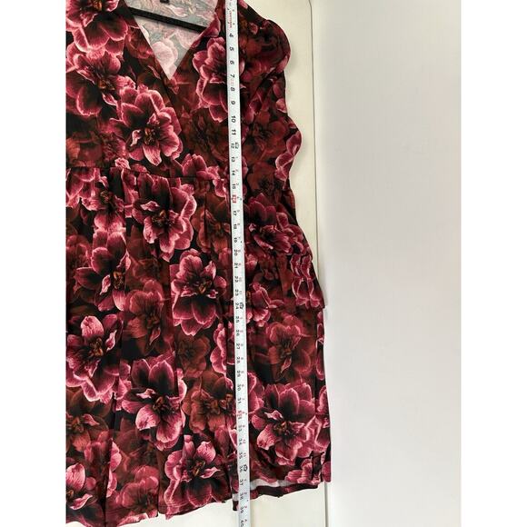 Torrid Babydoll Floral Dress Rose Print Sheer Long Sleeve Sz 2 Whimsigoth Fairy - Picture 10 of 10